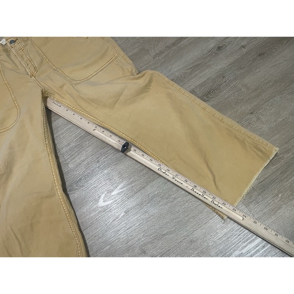 PILCRO Anthropologie Women's Sz 31P Brown Straight Leg Utility Pants Crop Chino - Picture 6 of 8